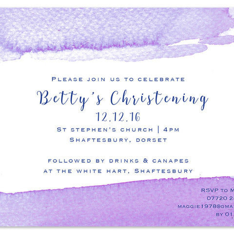 Personalised christening invitations