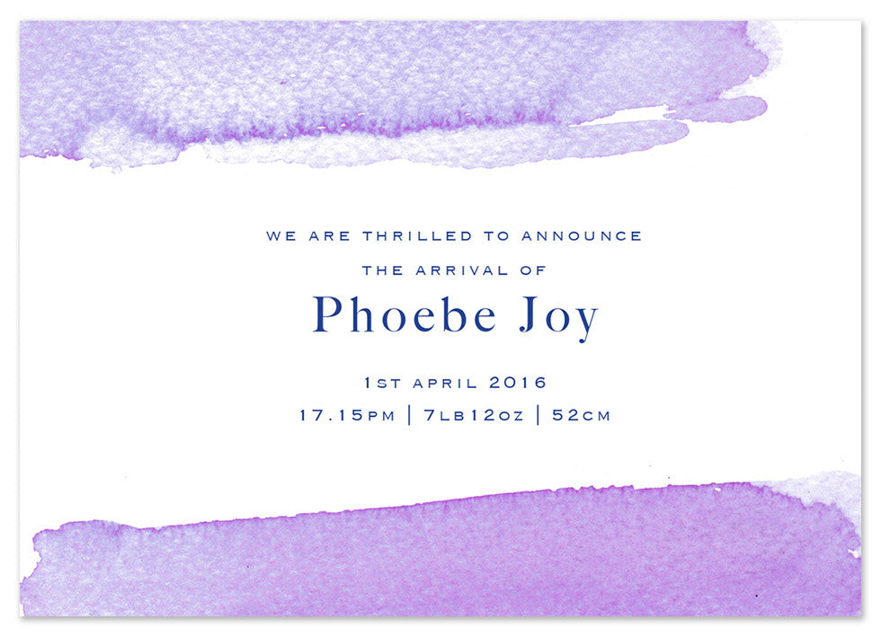 Lilac Wash - Personalised Personalised Stationery