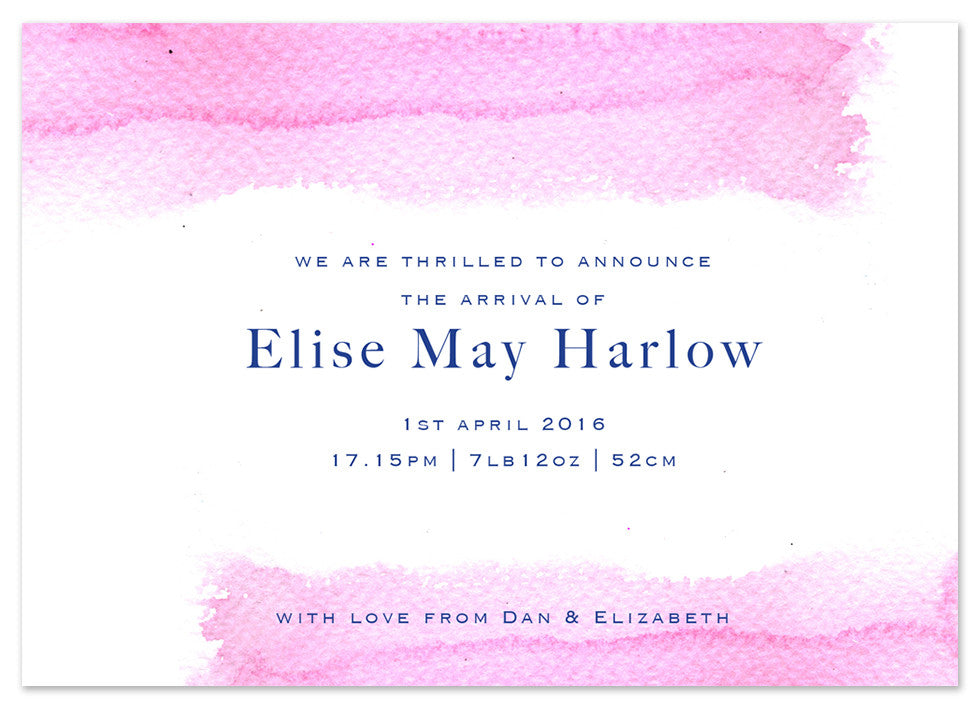 Pink Wash - Personalised Personalised Stationery