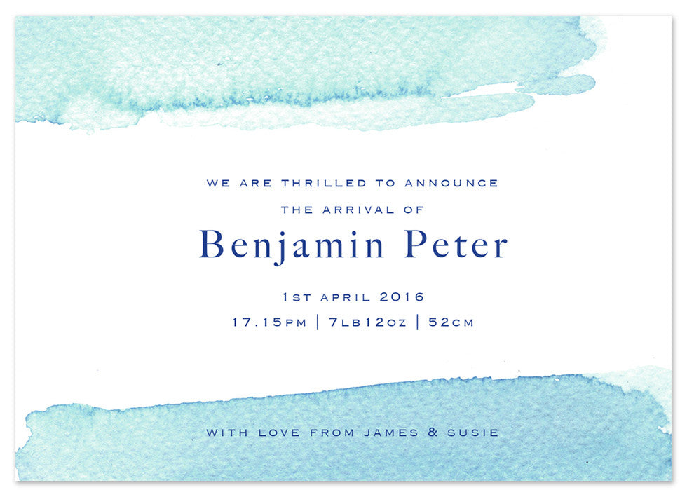 Teal Wash - Personalised Personalised Stationery