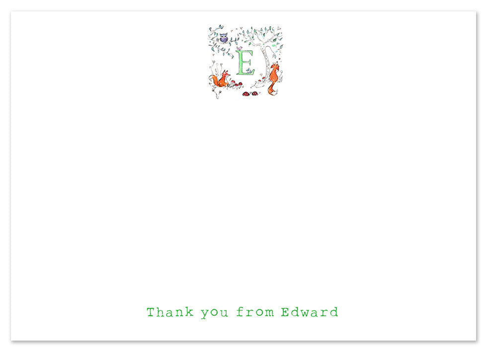 Woodland Initial - Personalised Personalised Stationery