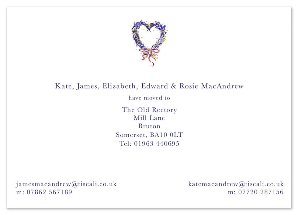 Lavender Heart - Personalised Personalised Stationery