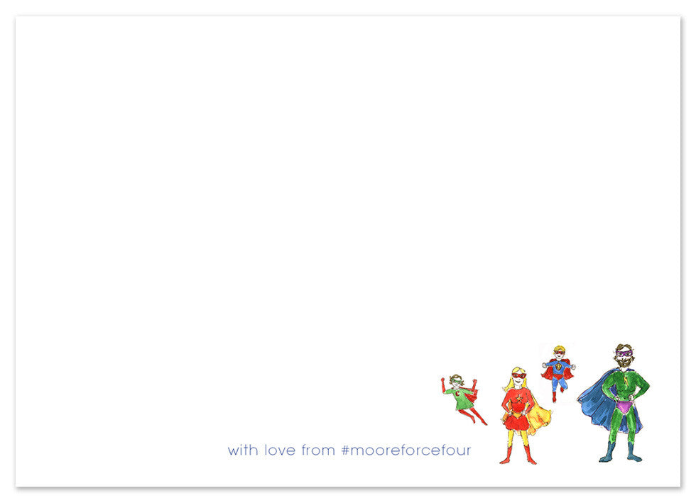 Super Hero Family - Personalised Personalised Stationery