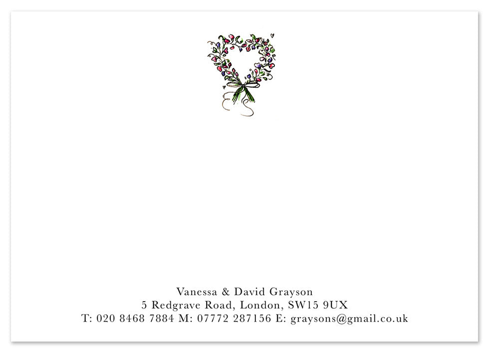 Sweet Peas - Personalised Personalised Stationery