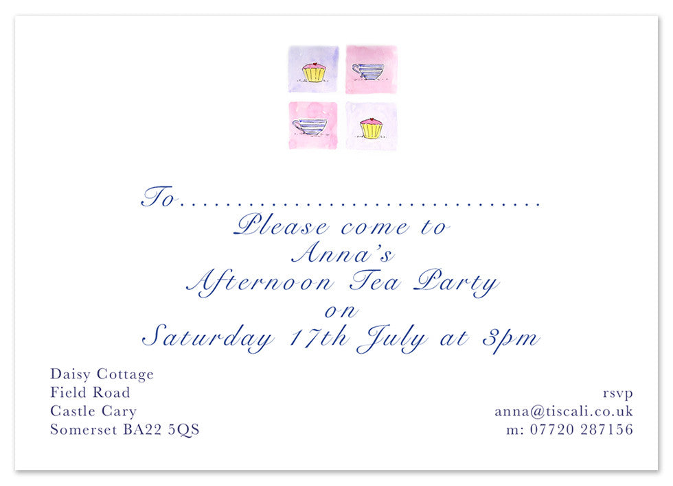 Tea & Cake - Personalised Personalised Stationery