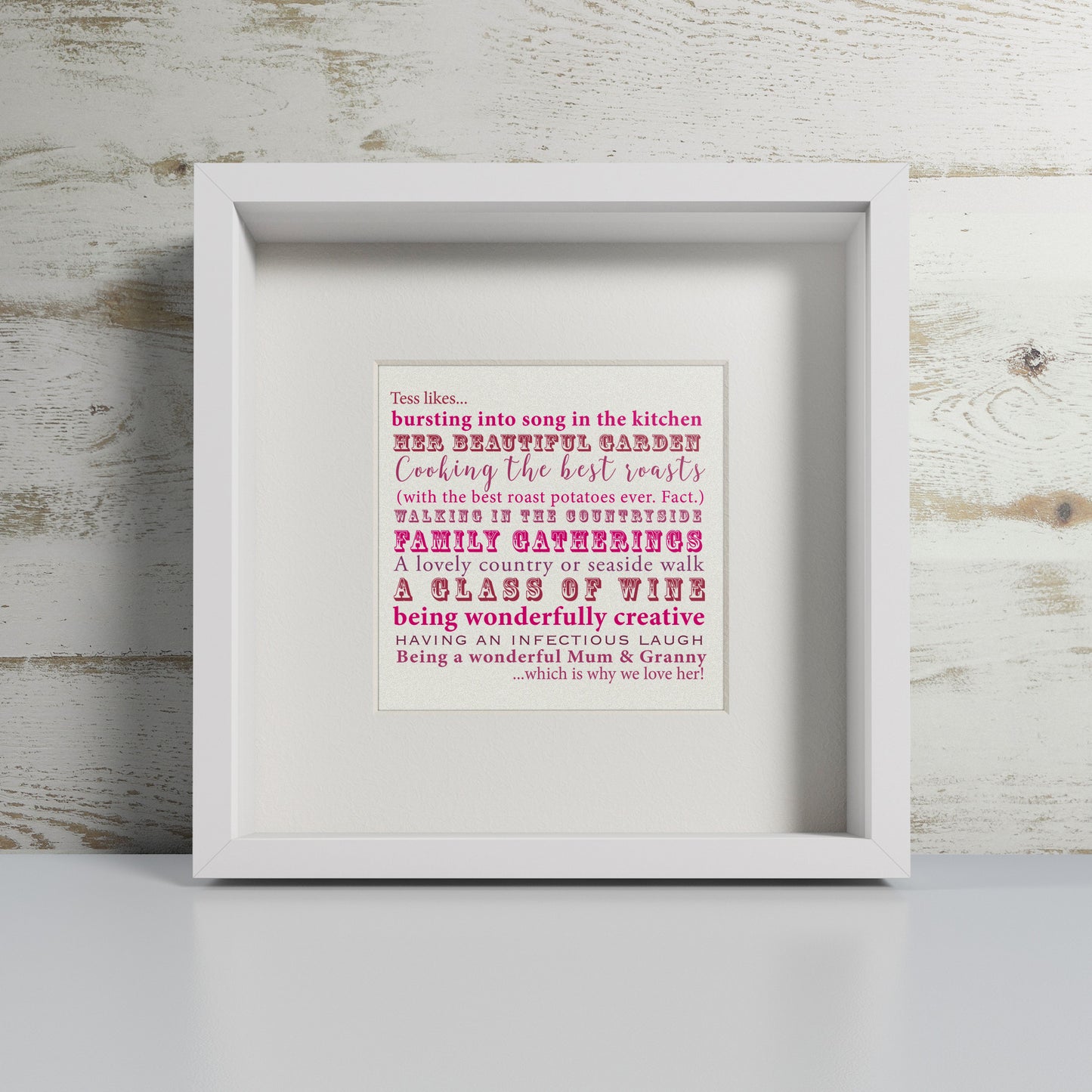 Likes Pinks - Personalised Print